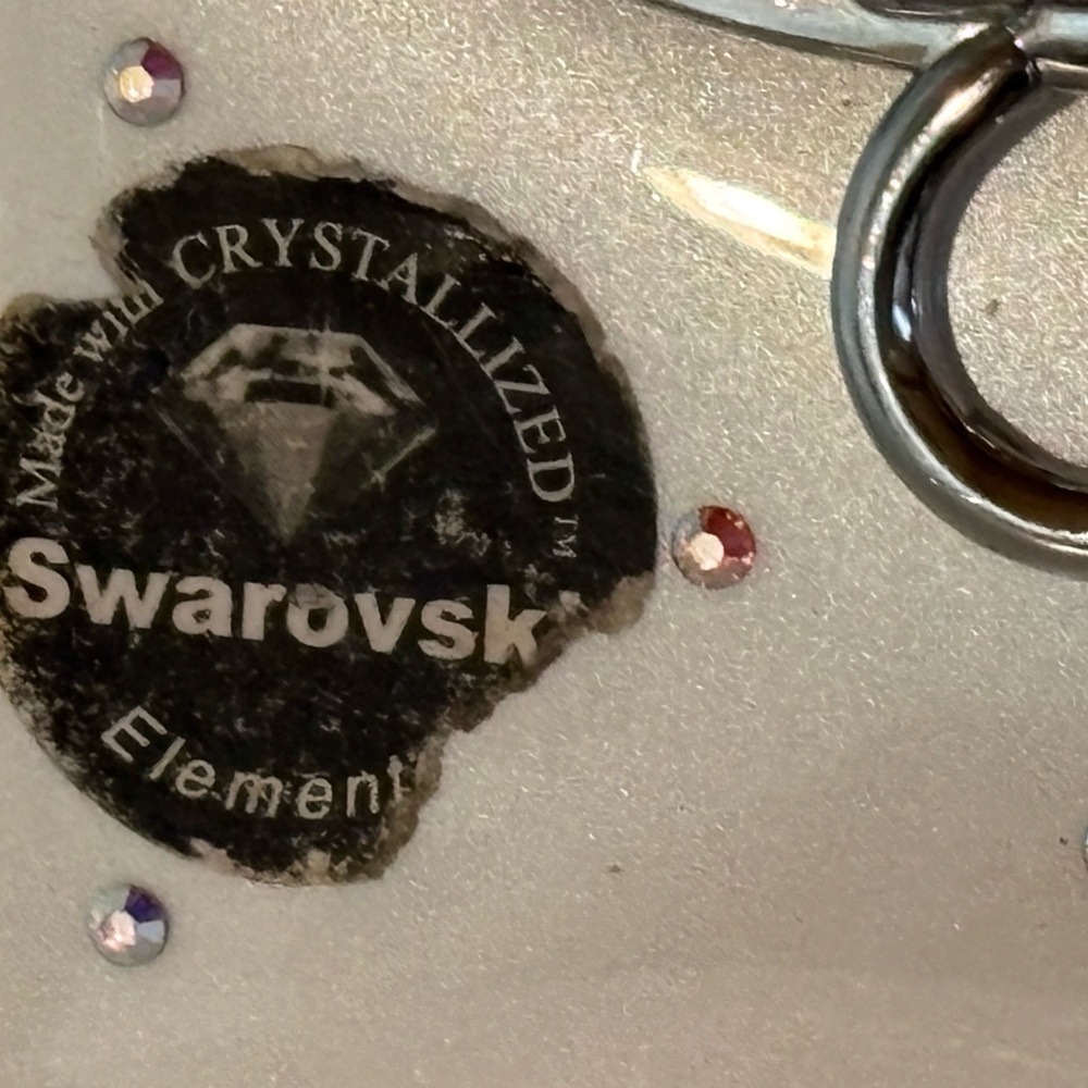 💎💎RARE… Swarovski Crystal-Embellished White and Gold Vintage Compact Mirror💎💎 - Picture 4 of 11